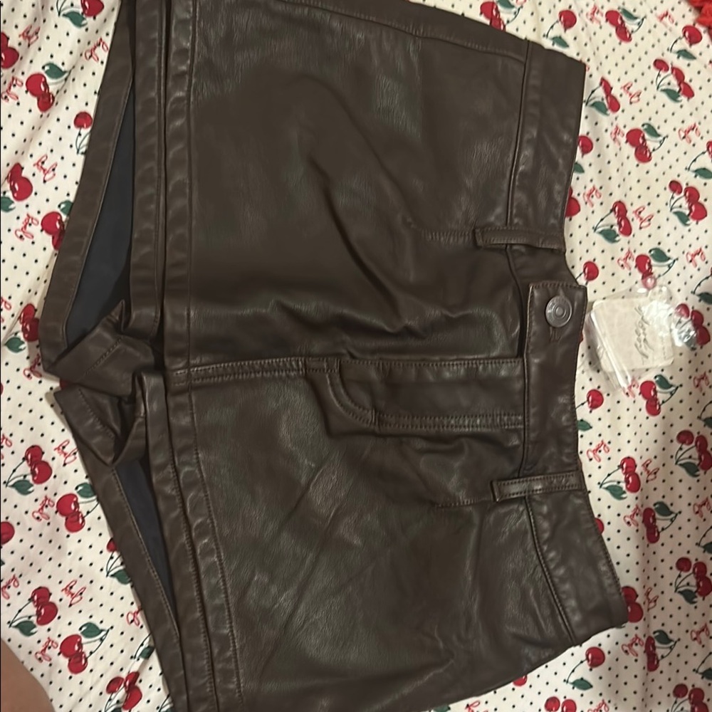 Free People High Waist Brown Shorts